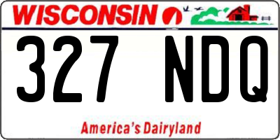 WI license plate 327NDQ