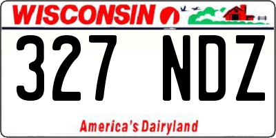 WI license plate 327NDZ