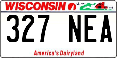 WI license plate 327NEA