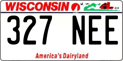 WI license plate 327NEE