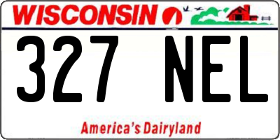 WI license plate 327NEL