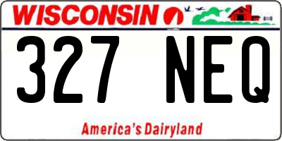 WI license plate 327NEQ