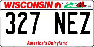 WI license plate 327NEZ