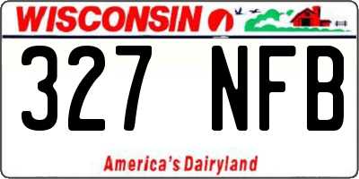 WI license plate 327NFB
