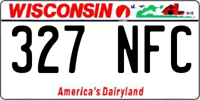 WI license plate 327NFC