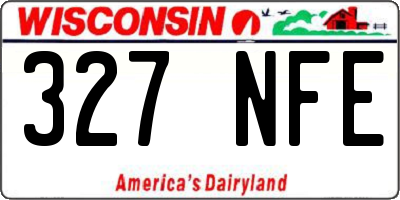 WI license plate 327NFE
