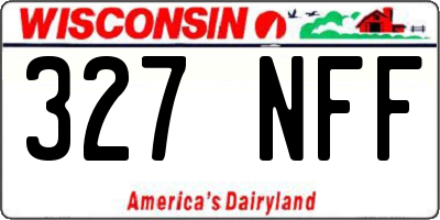 WI license plate 327NFF
