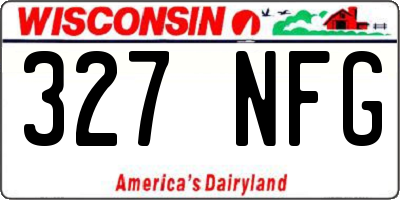 WI license plate 327NFG