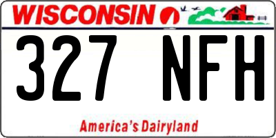 WI license plate 327NFH