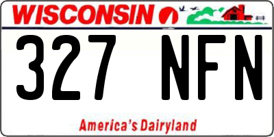 WI license plate 327NFN