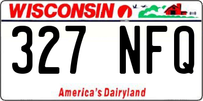 WI license plate 327NFQ