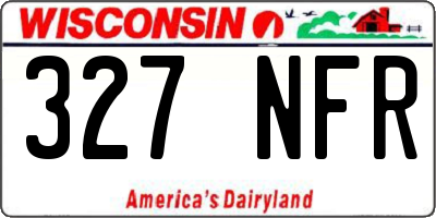 WI license plate 327NFR