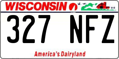 WI license plate 327NFZ