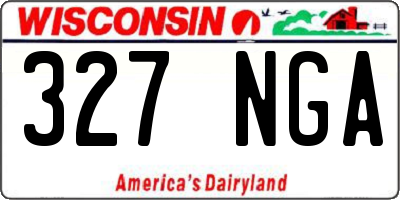 WI license plate 327NGA