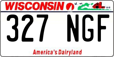 WI license plate 327NGF