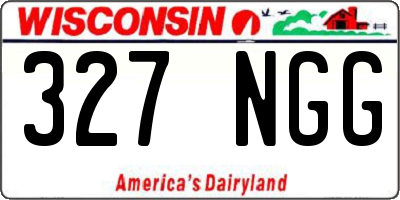 WI license plate 327NGG