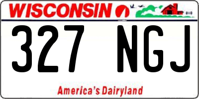 WI license plate 327NGJ