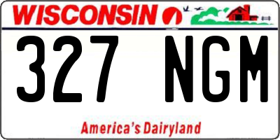 WI license plate 327NGM