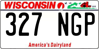 WI license plate 327NGP