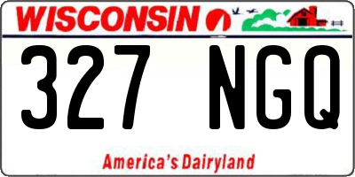 WI license plate 327NGQ