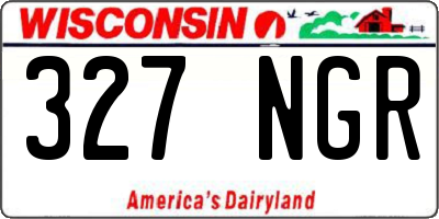 WI license plate 327NGR