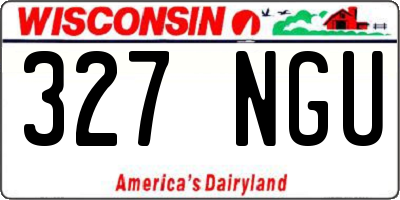 WI license plate 327NGU