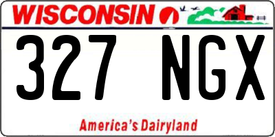 WI license plate 327NGX