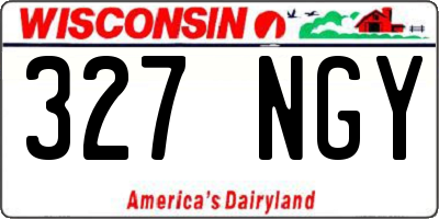 WI license plate 327NGY