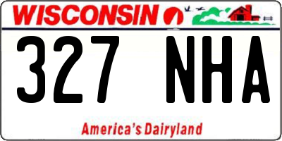 WI license plate 327NHA
