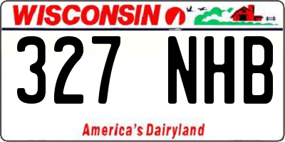 WI license plate 327NHB