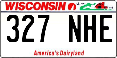 WI license plate 327NHE
