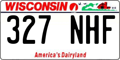 WI license plate 327NHF