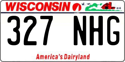 WI license plate 327NHG