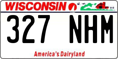 WI license plate 327NHM