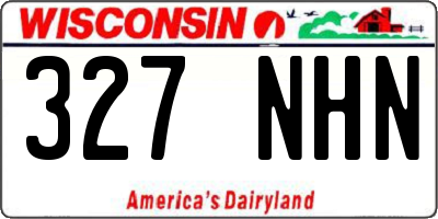 WI license plate 327NHN