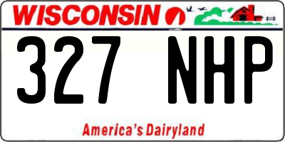 WI license plate 327NHP