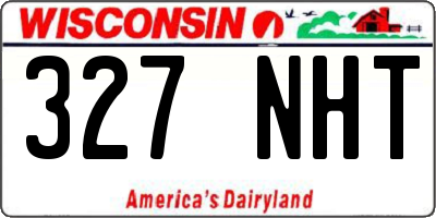 WI license plate 327NHT
