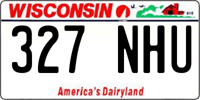 WI license plate 327NHU