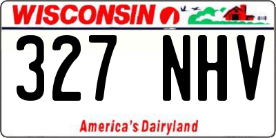 WI license plate 327NHV