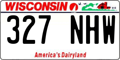 WI license plate 327NHW
