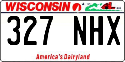 WI license plate 327NHX