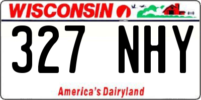 WI license plate 327NHY