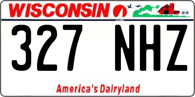 WI license plate 327NHZ