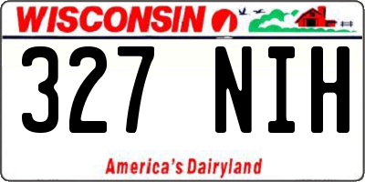 WI license plate 327NIH