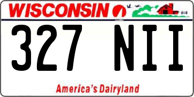 WI license plate 327NII