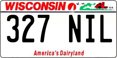 WI license plate 327NIL