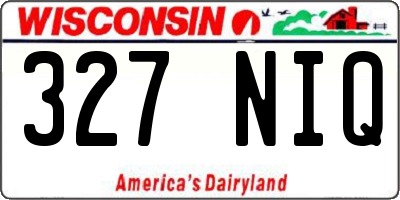 WI license plate 327NIQ