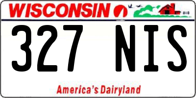 WI license plate 327NIS