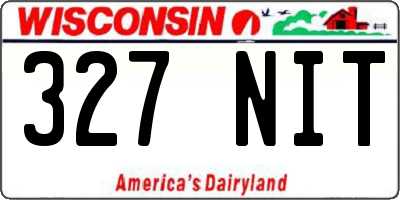 WI license plate 327NIT