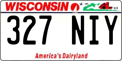 WI license plate 327NIY